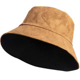Reversible Bucket Hat - Vegan Suede and Black