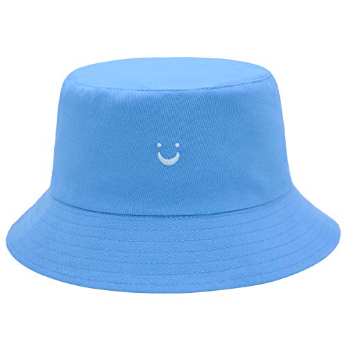 Reversible Bucket Hat Light Blue and Yellow
