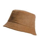 Reversible Bucket Hat - Tan and Plaid