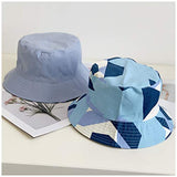 Reversible Bucket Hat - Lavender and Light Blue