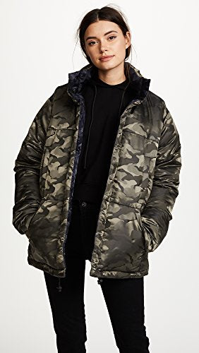 Reversible Puffer Jacket - Women's - KENDALL + KYLIE - Olive and Navy ...