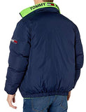 Reversible Puffer Jacket - Neon Green and Navy