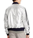 Reversible Bomber Jacket - Silver and Navy