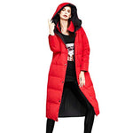 Reversible Hooded Down Coat - Red and Black