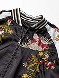Reversible Embroidered Bomber Jacket - White and Black