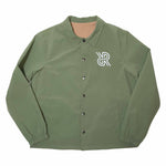 reversible jacket men's coach coach's coaches jacket in olive green and tan