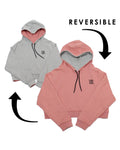 Reversible Women's Hoodie in Pink and Grey by the brand ALLREVERSIBLE