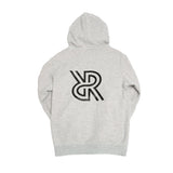 Reversible allreversible brand hoodie hoody full zip grey and red