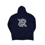 Reversible allreversible brand hoodie hoody pullover navy and grey